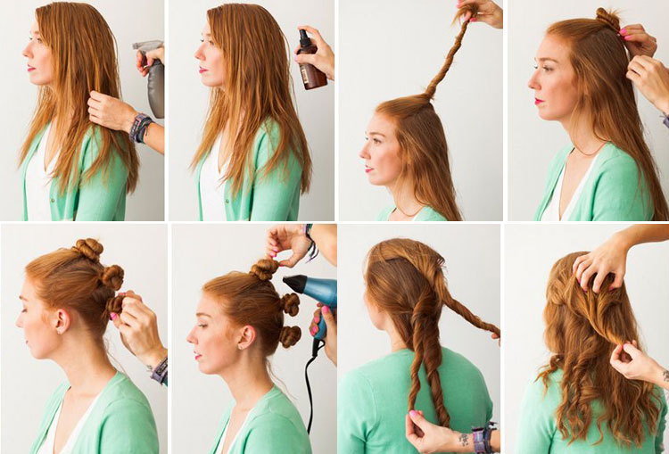 Как сделать красивые локоны на длинные волосы в домашних условиях жгутом