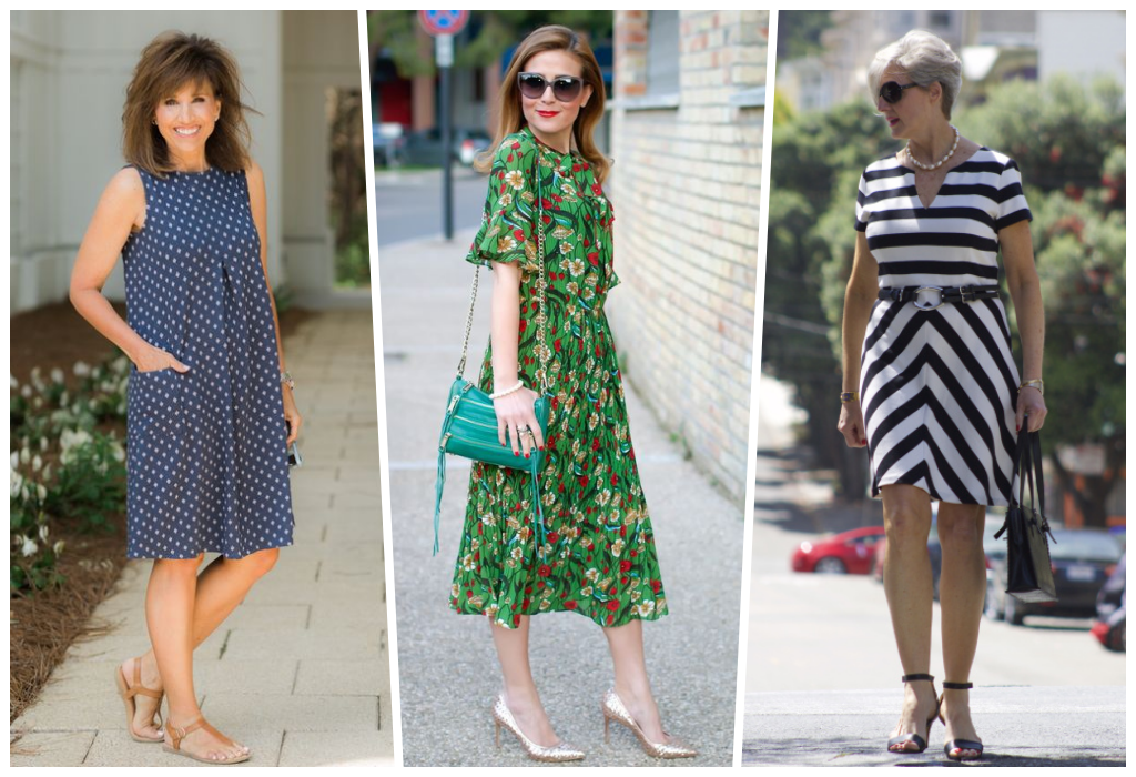 Повседневные модные платья для женщин 50 лет